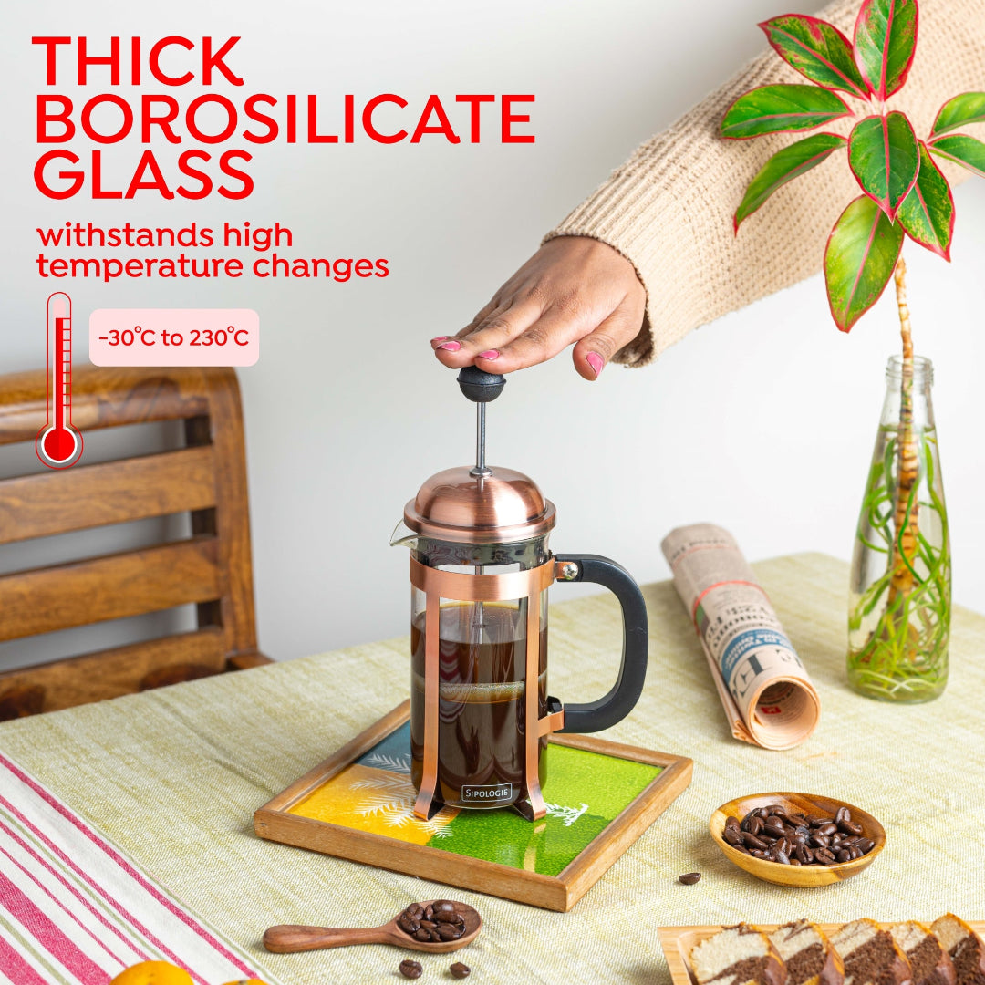 Vintage French Press Coffee Maker, Copper - 350ml