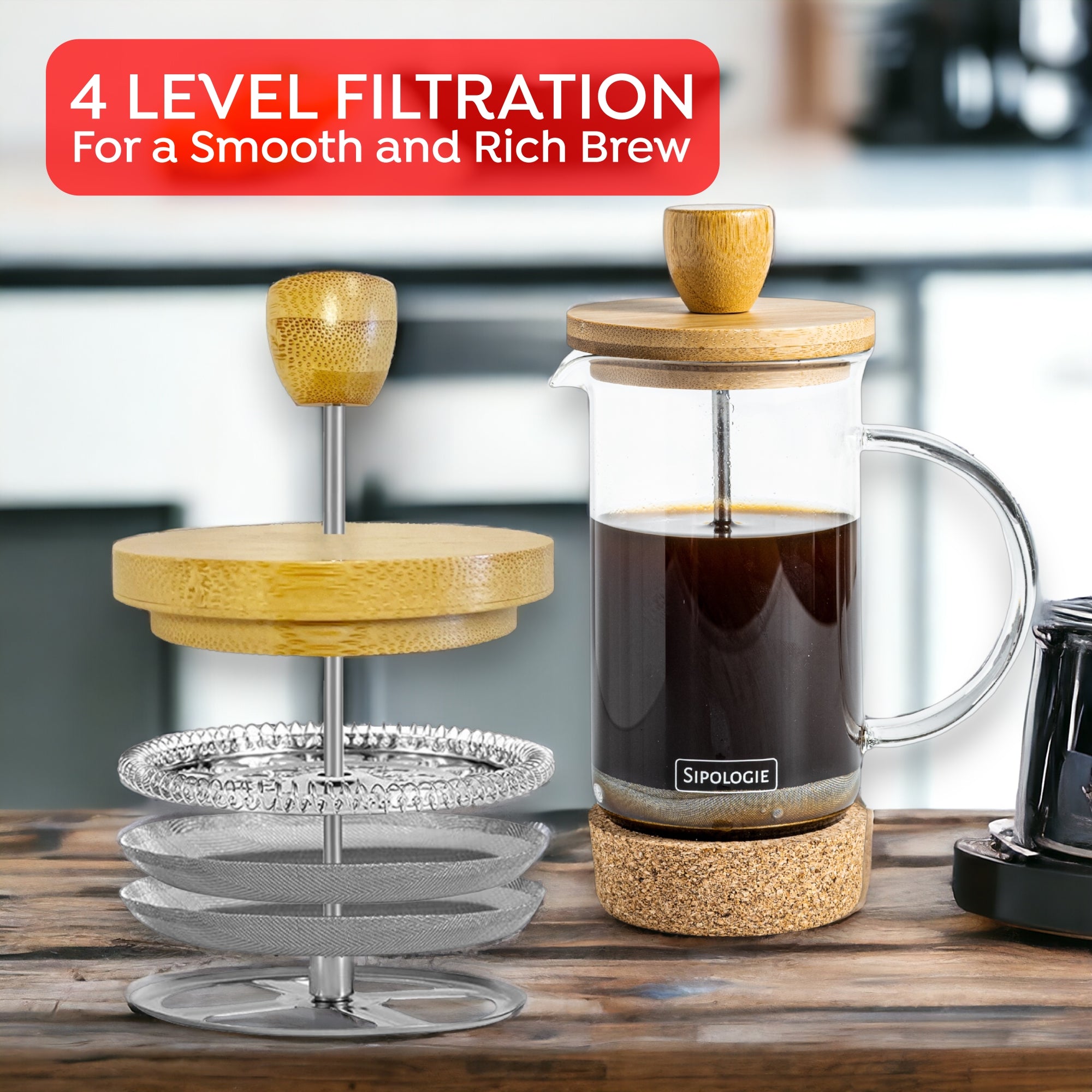 Kumaon French Press Coffee Maker - 350ml