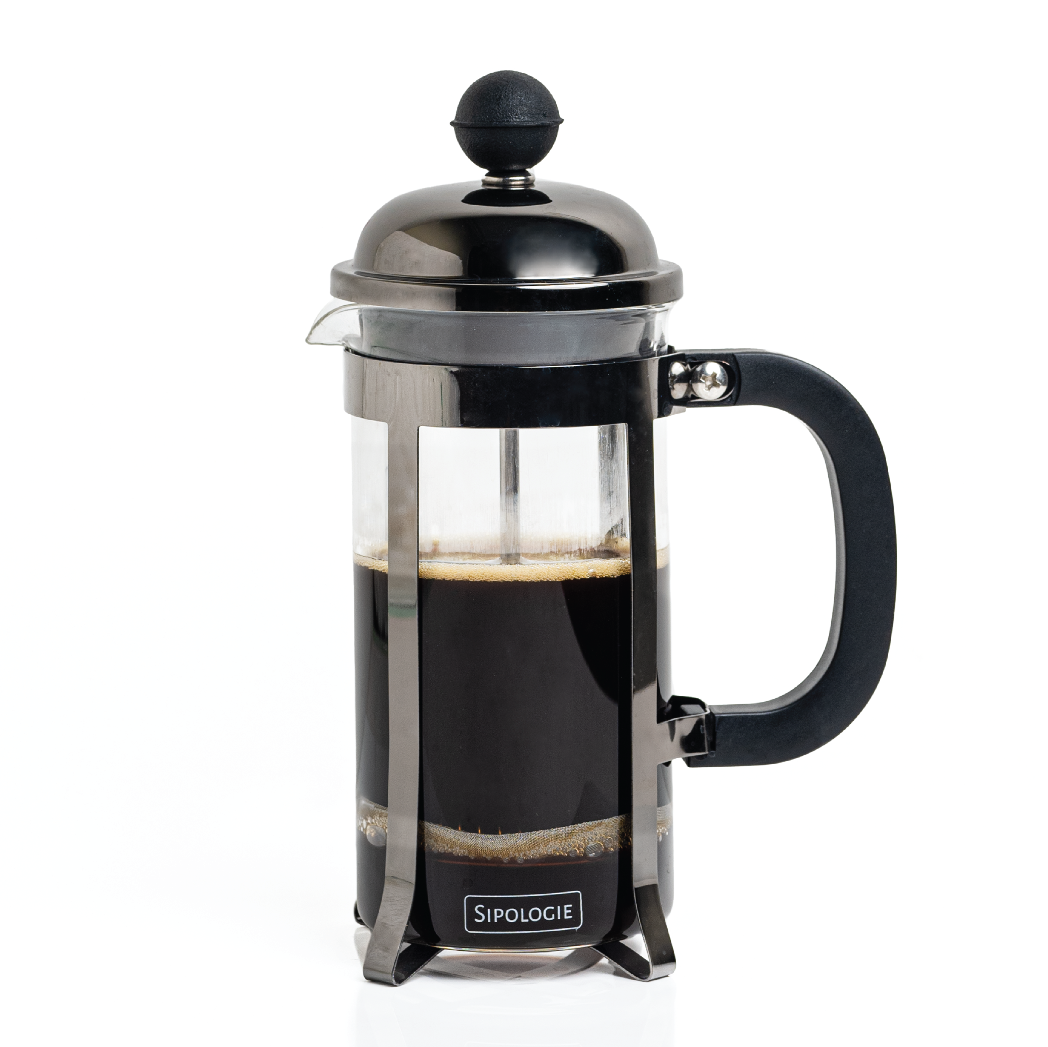 Vintage French Press Coffee Maker, Black - 350ml