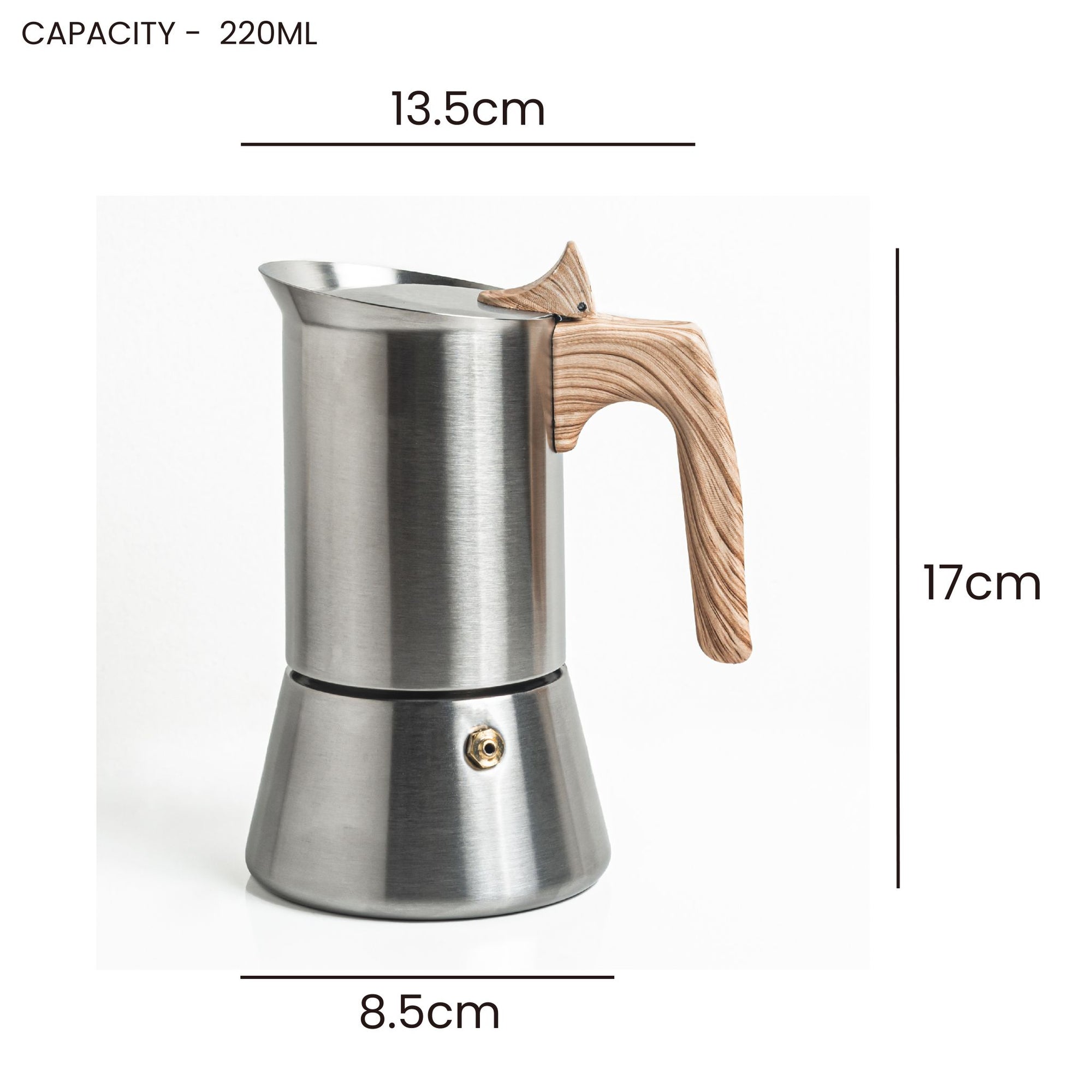 Java Induction Moka Pot Espresso Maker - 240 ml