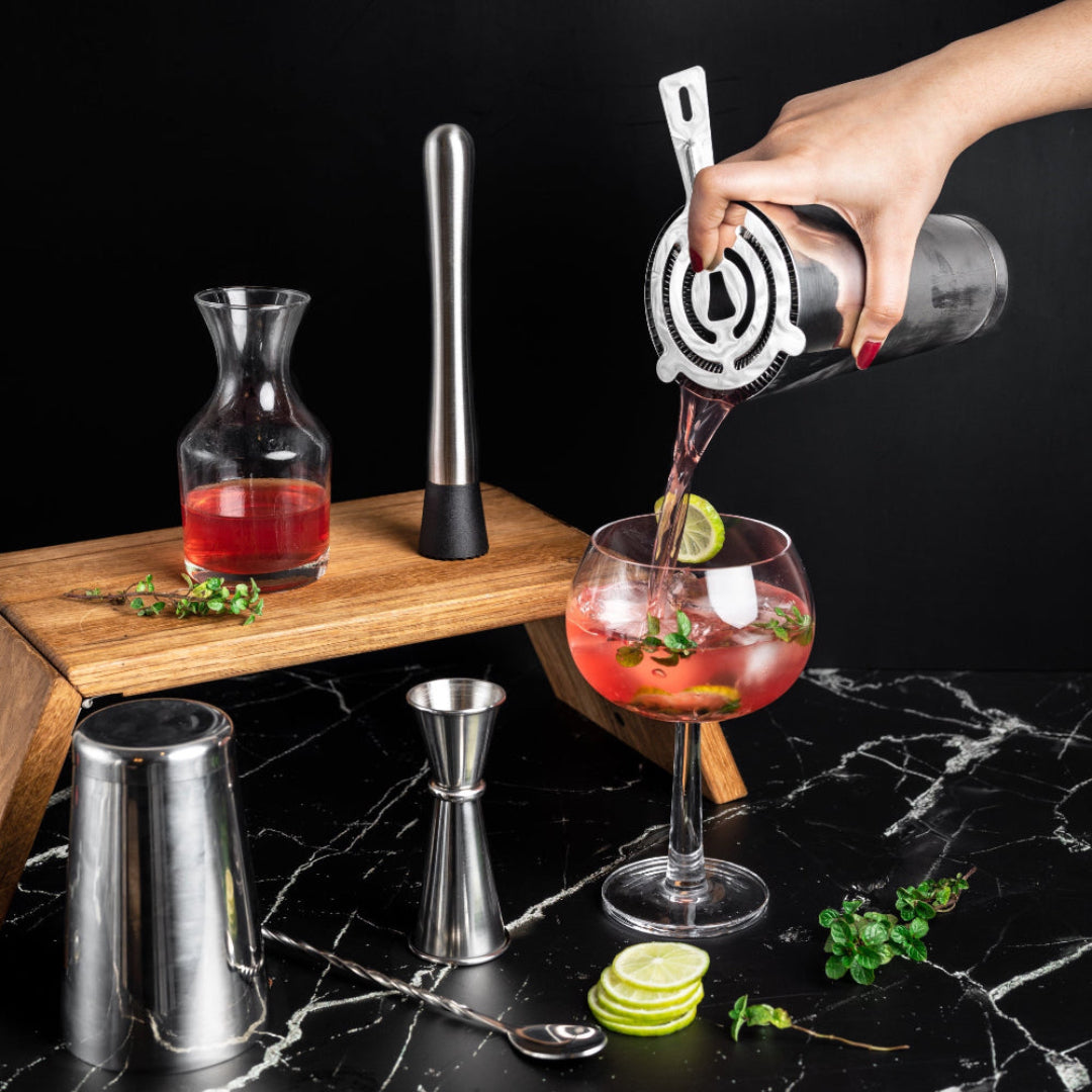 Professional Bar Set, Silver - 6pc