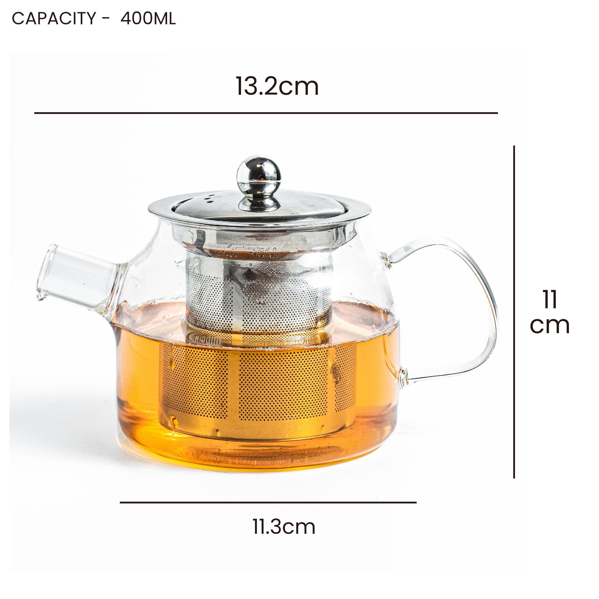 Inspire Glass Tea Pot with Infuser - 400 ml
