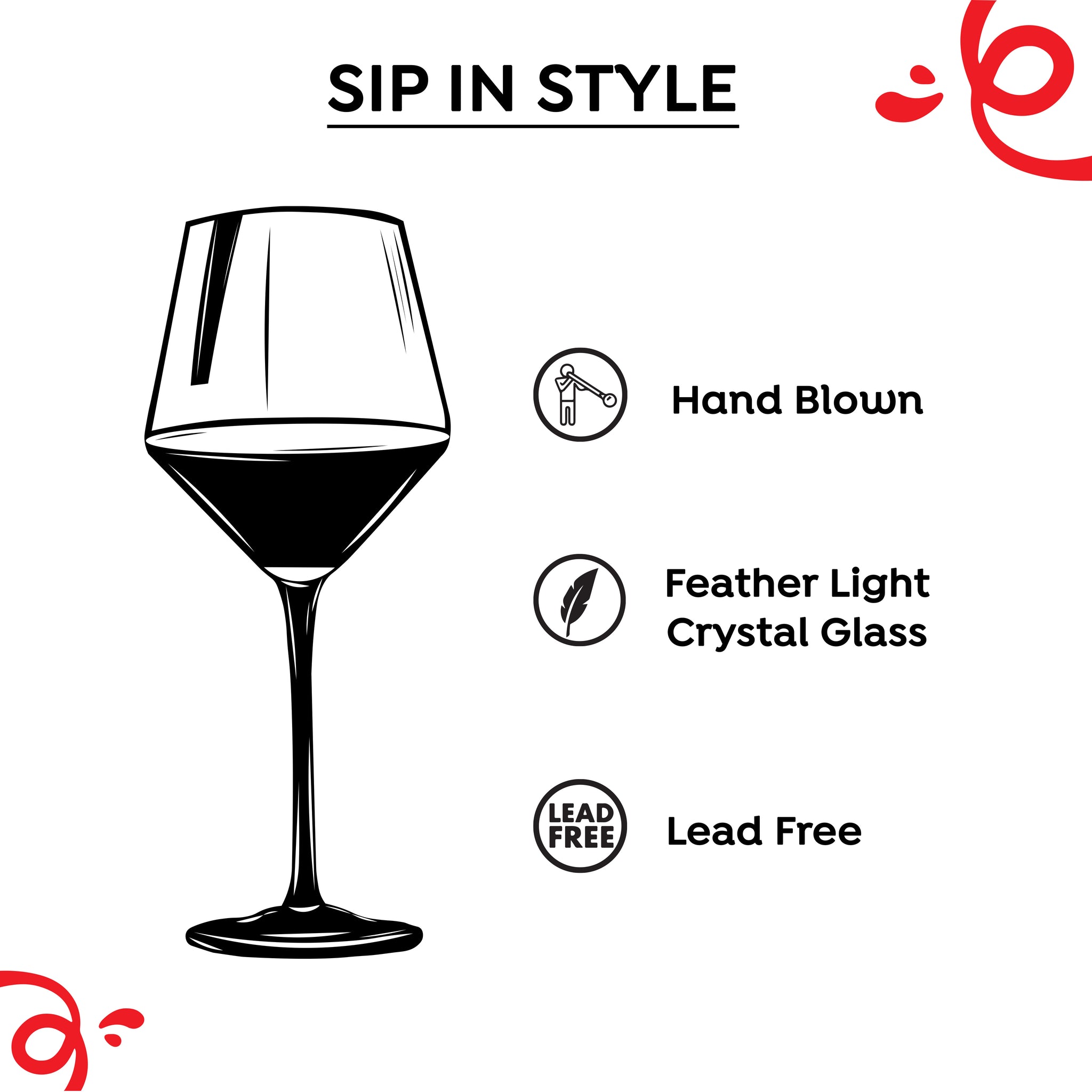 Beaujolais Red Wine Glass 480ml - Set of 2