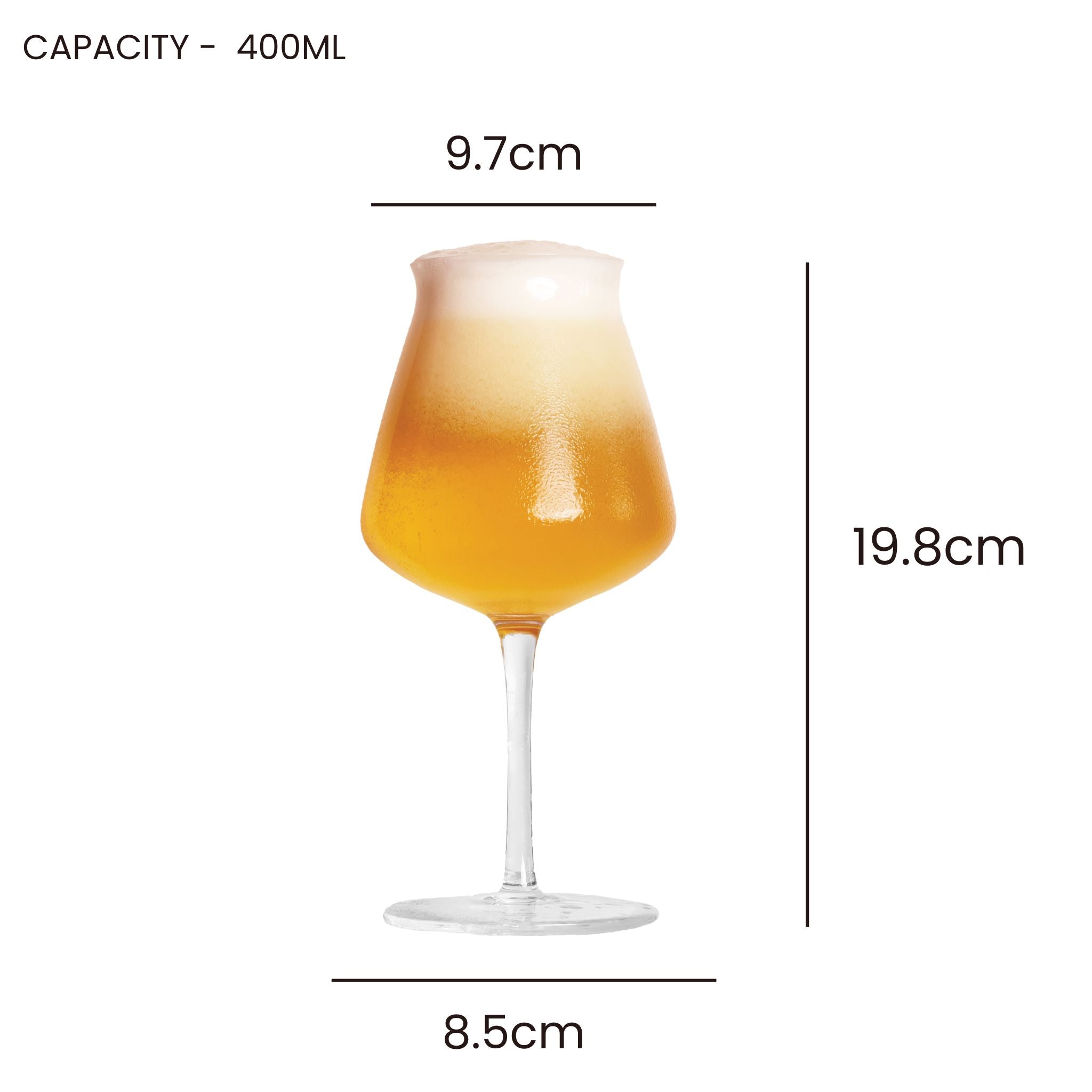 Teku Stemmed Beer Glass - Set Of 2, 400ml