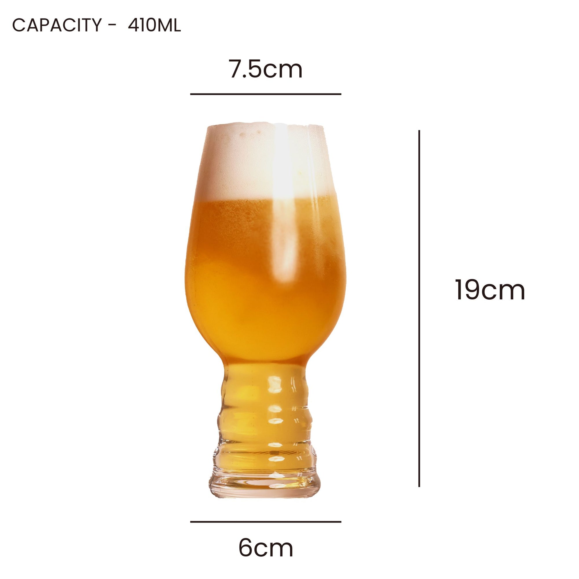 Craft IPA Beer Glass - Set Of 2, 410ml