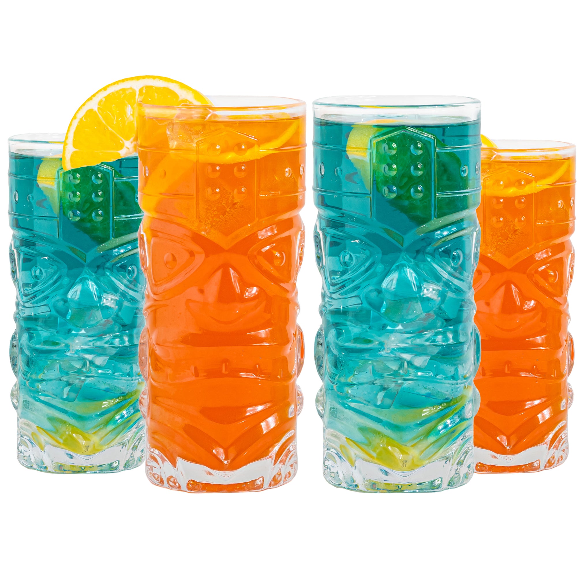 Tiki Tropical Cocktail Glass - Set Of 2