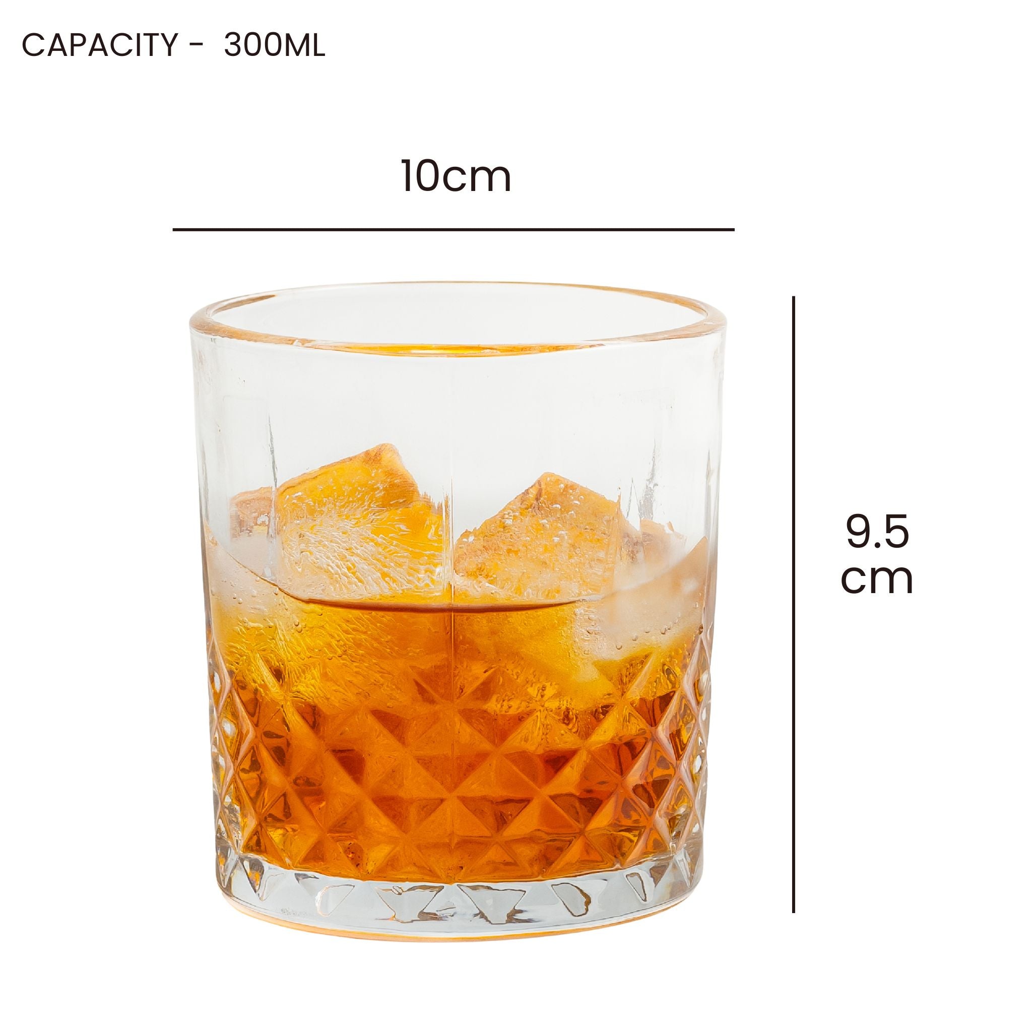 Islay Whiskey Glass 300ml, Set of 2 (Edge)
