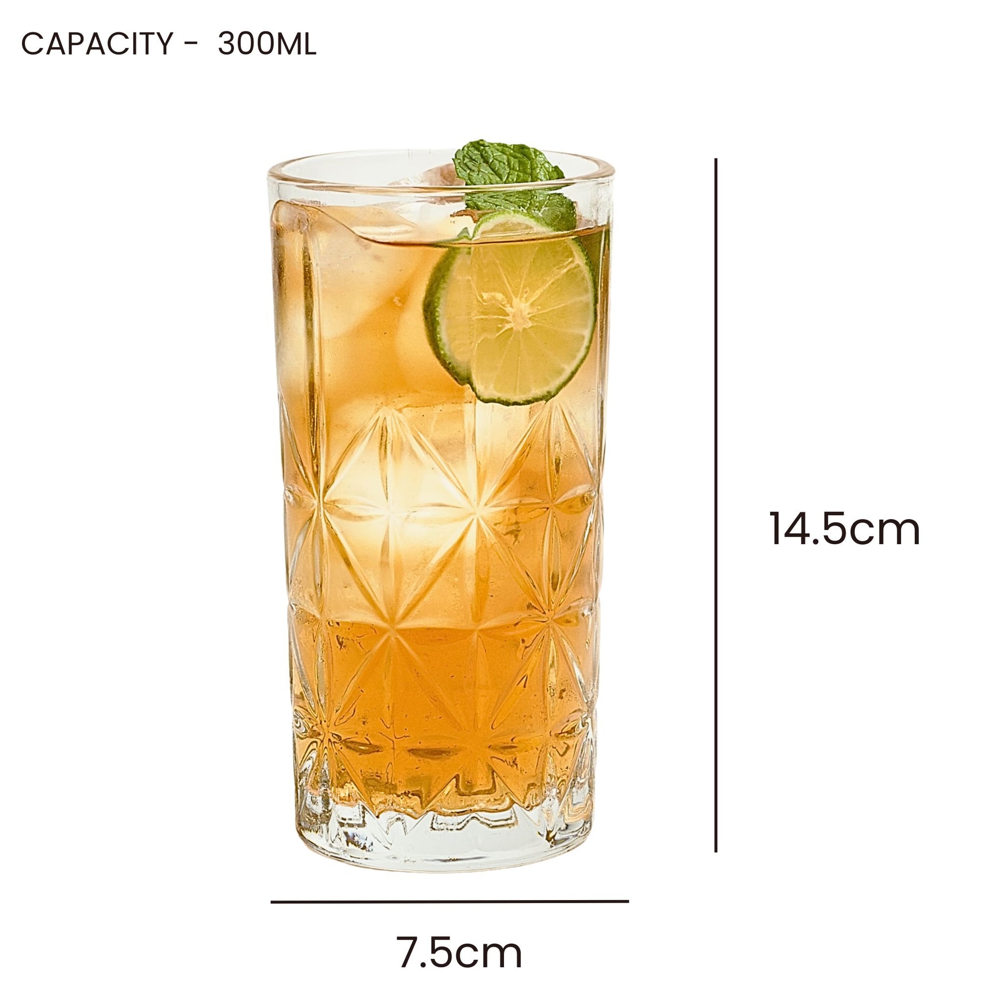 Sipologie Collins Highball Glass, 300ml - Set of 2 (Axis)