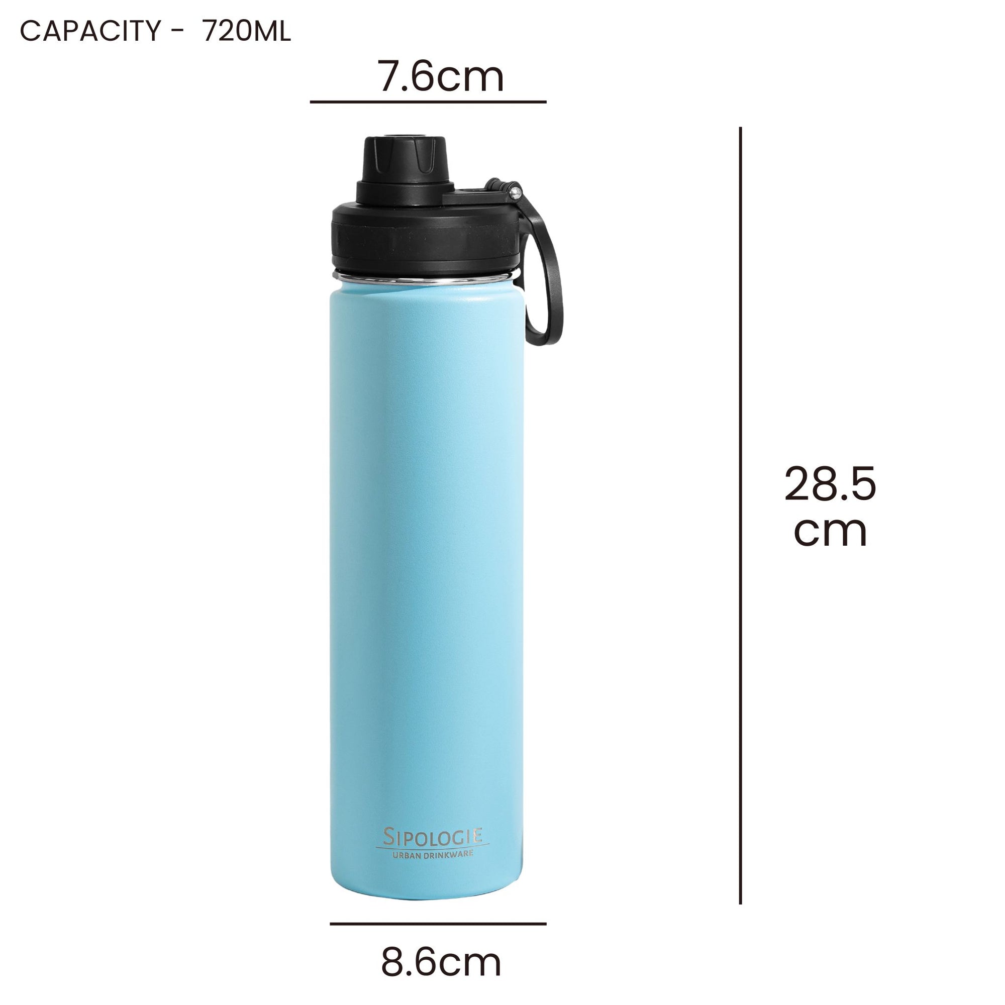 HydraFlow Insulated Bottle, Lagoon Blue - 720ml