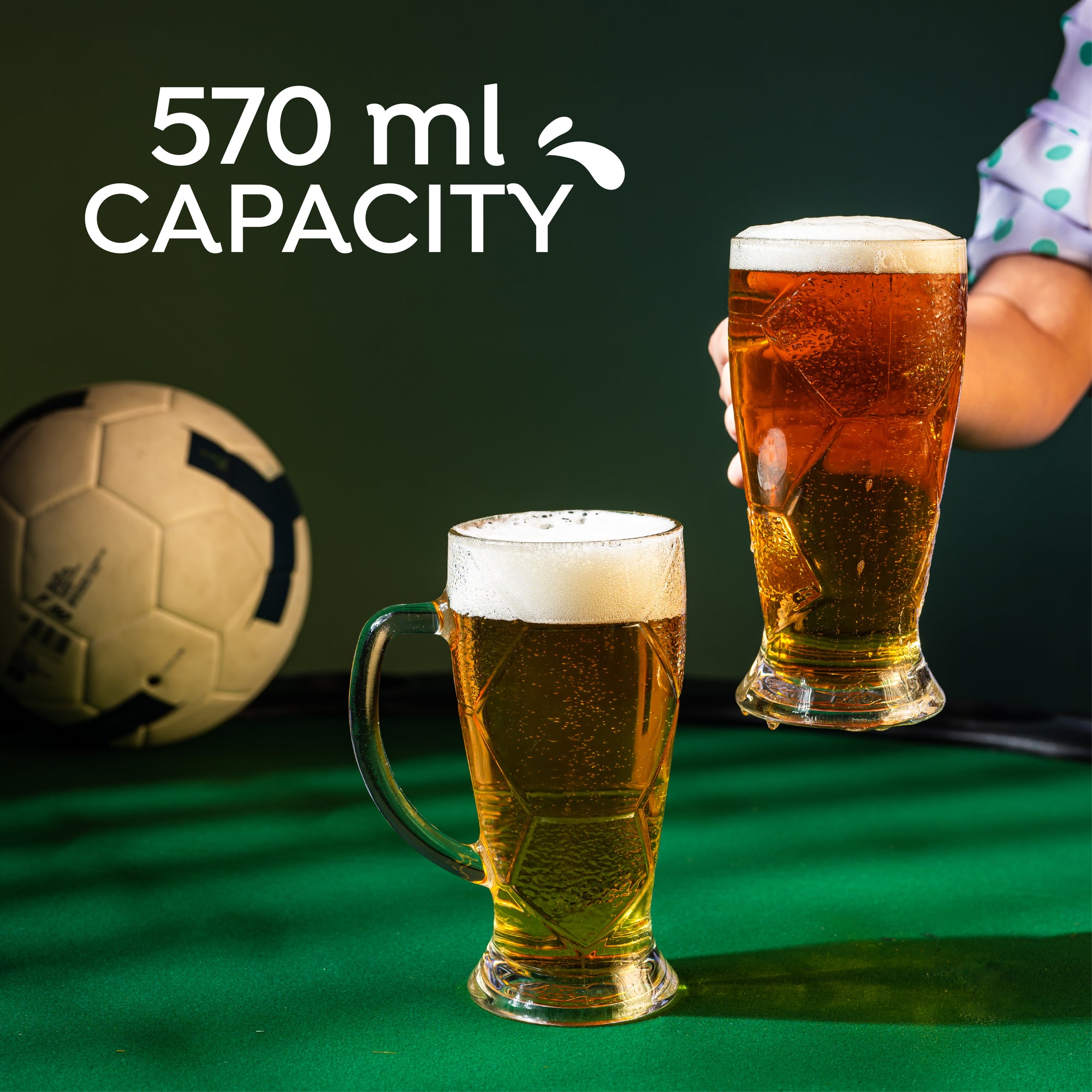 Golden Boot Beer Mug 570ml - Set of 2