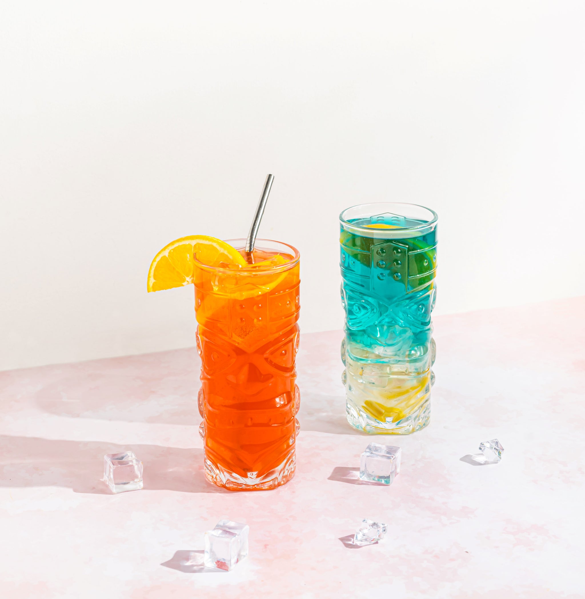 Tiki Tropical Cocktail Glass - Set Of 2