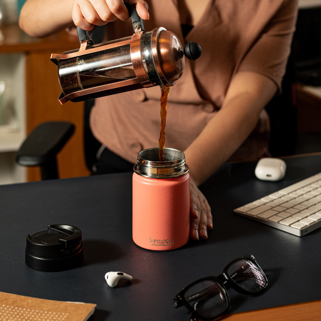 TravelBrew Insulated Tumbler, Coral - 260ml