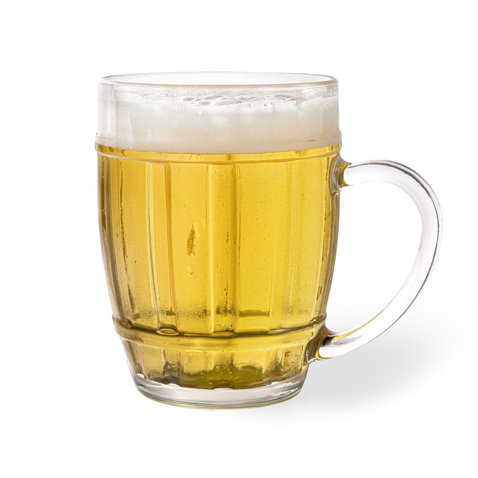 Happy Hour Beer Mug 350ml - Set of 2, Barrel Grid