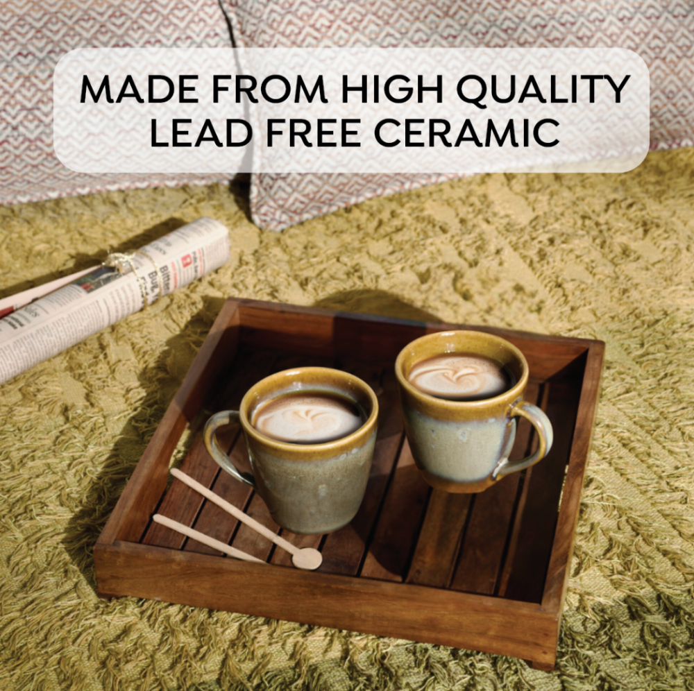 Artisan Ceramic Coffee Mug 280ml - Scarlet ( Set of 2 )