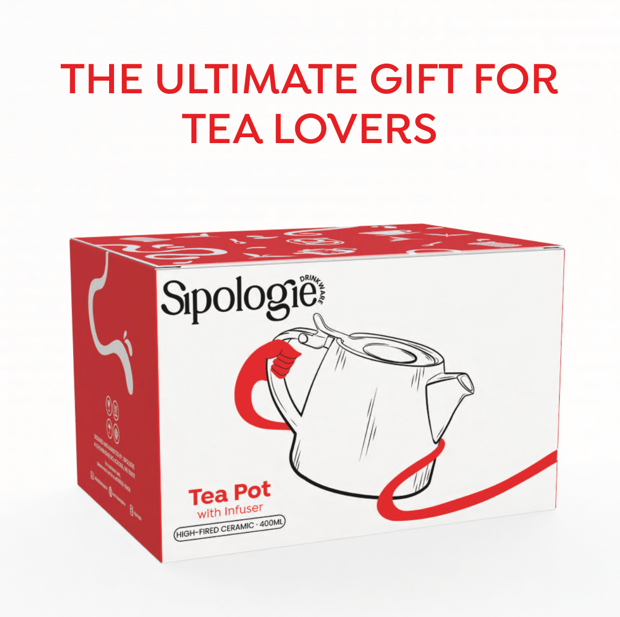 Artisan Ceramic Tea Pot with Infuser, Green - 400 ml