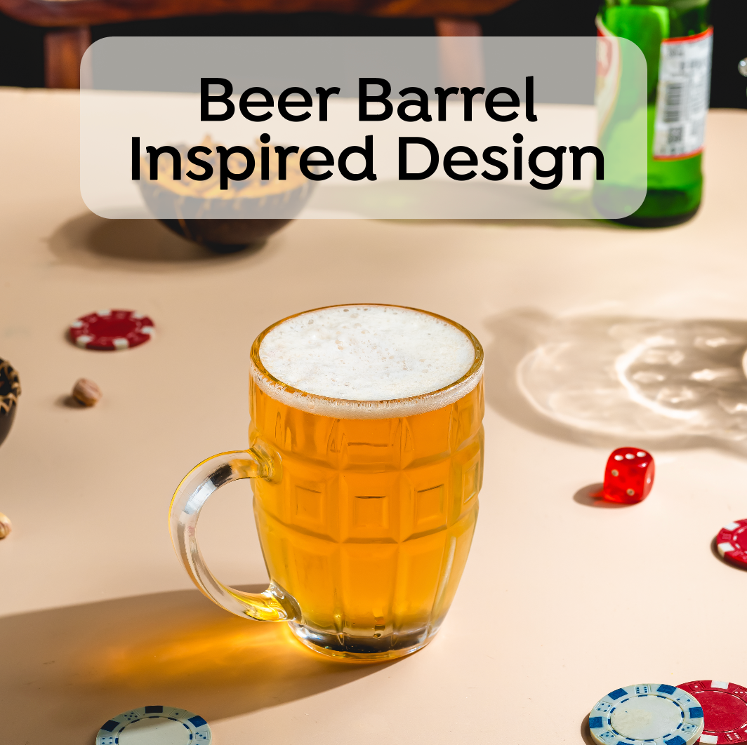 Happy Hour Beer Mug 350ml - Set of 2, Barrel Wave