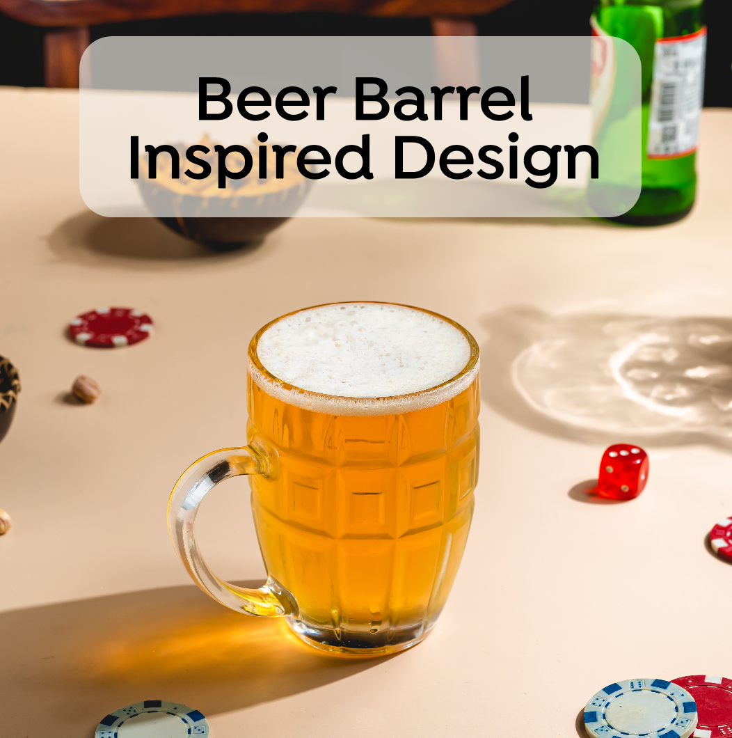 Happy Hour Beer Mug 350ml - Set of, 2 Barrel Ridge