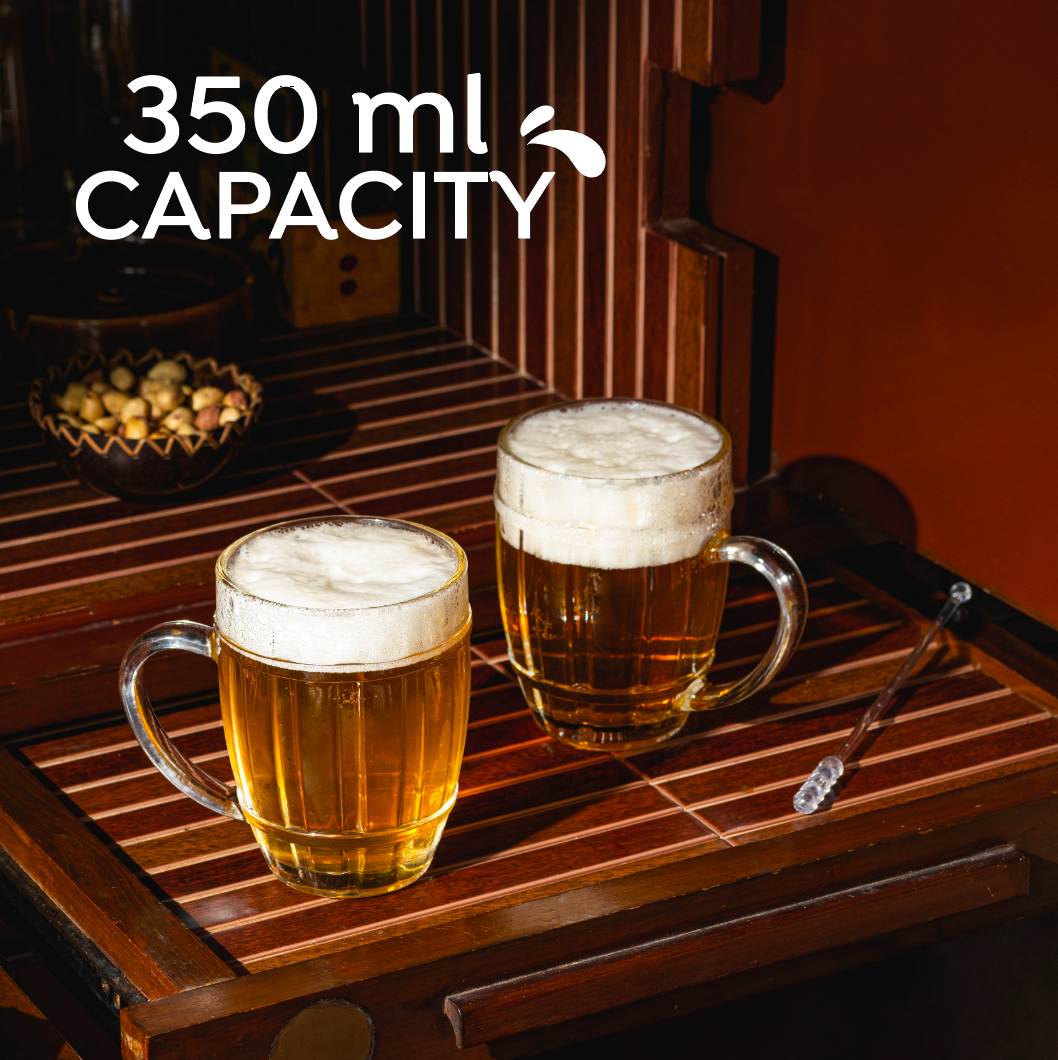 Happy Hour Beer Mug 350ml - Set of, 2 Barrel Ridge