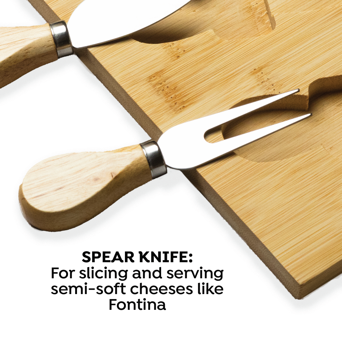 Epicure Cheese Board with 3 Cheese Knives