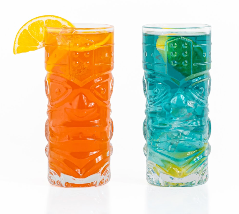 Tiki Tropical Cocktail Glass - Set Of 2