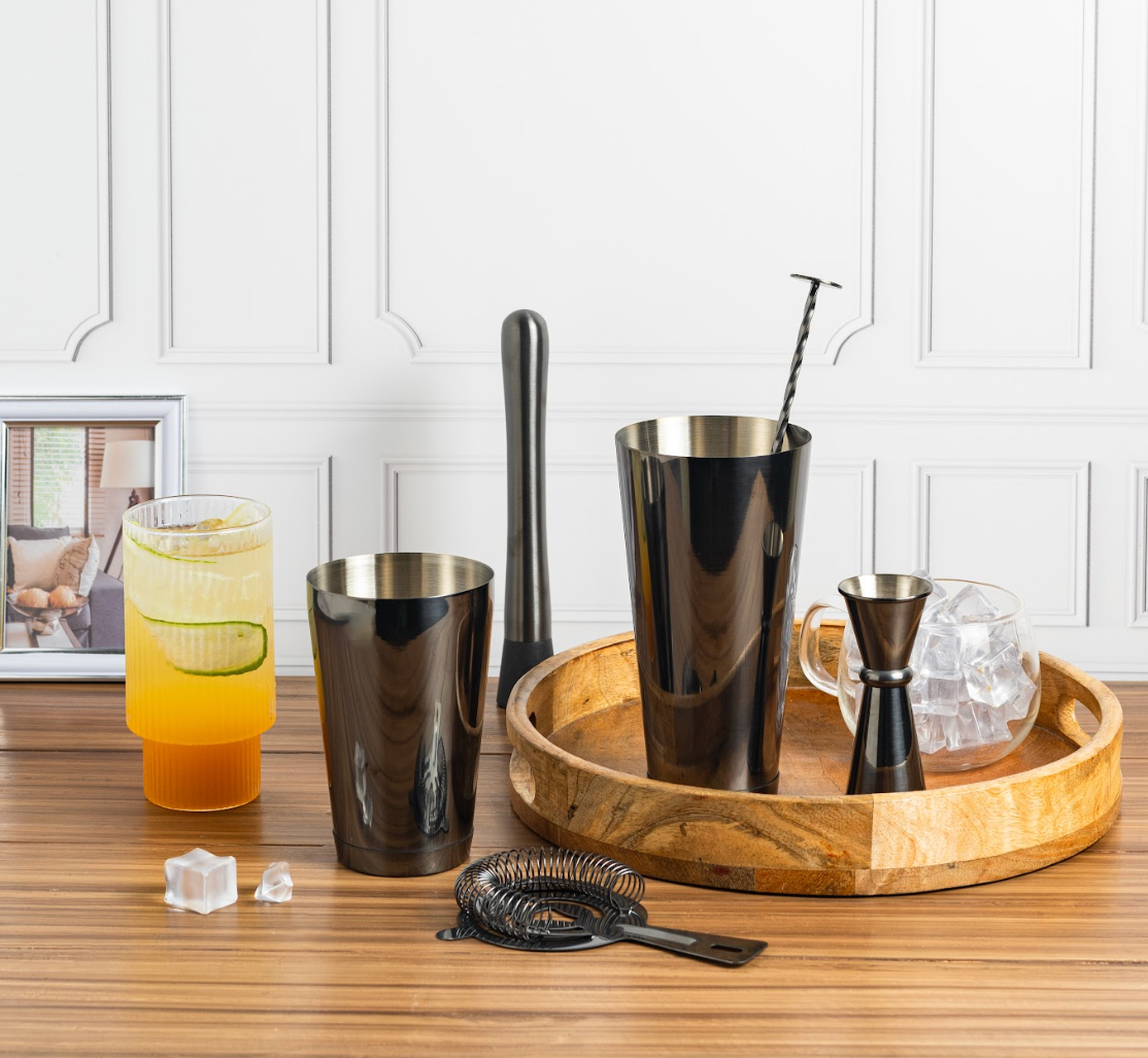 Professional Bar Set, Black - 9pc