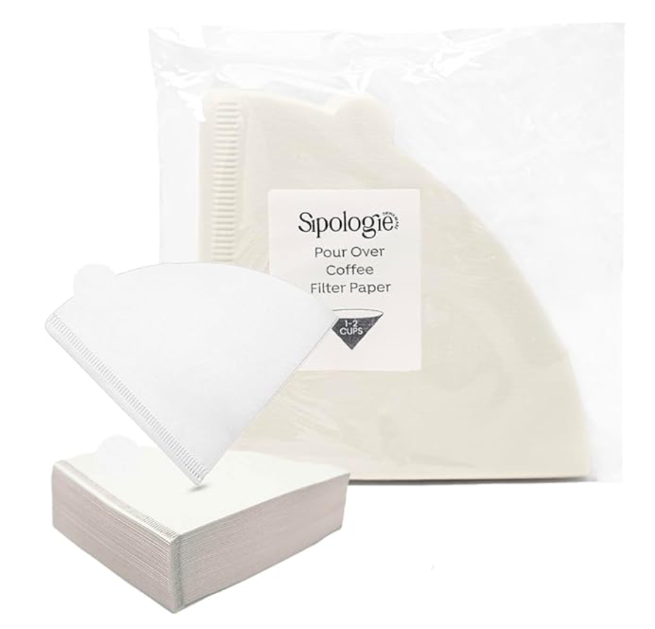 Premium Pour-Over Coffee Filter Paper - 100 Pieces (50pc x 2)