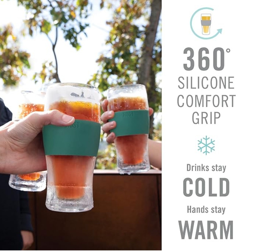 Host Beer Freeze Tumbler, 16oz (480ml), Set of 2 - Green