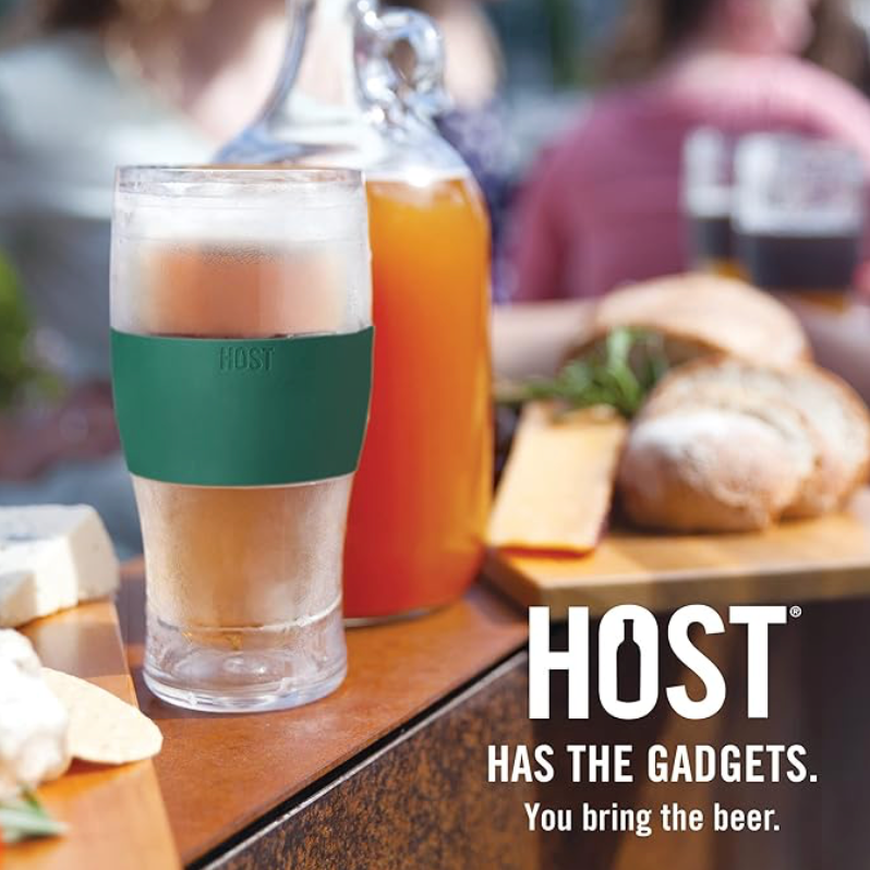 Host Beer Freeze Tumbler, 16oz, Set of 2 - Green
