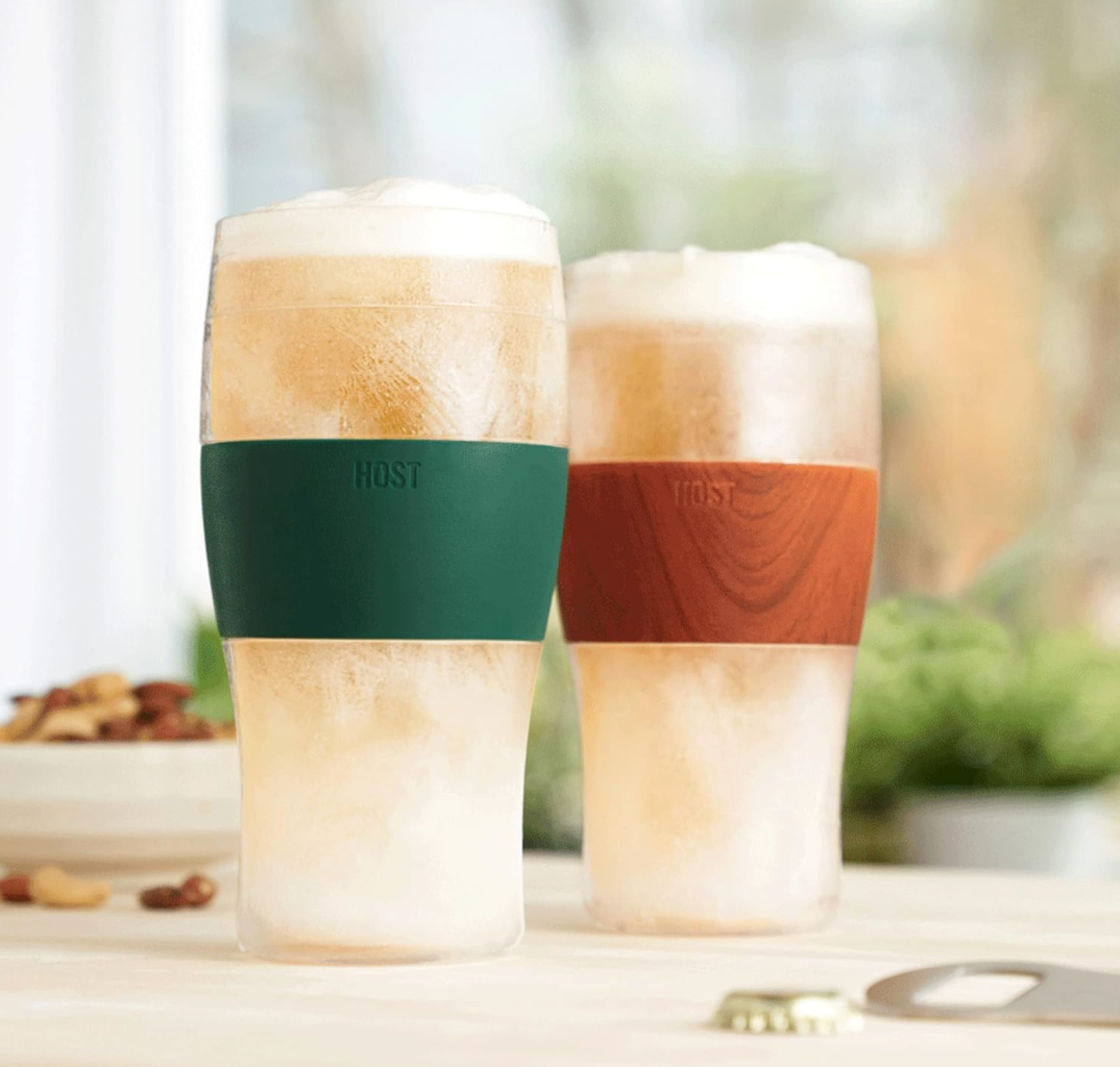 Host Beer Freeze Tumbler, 16oz, Set of 2 - Green