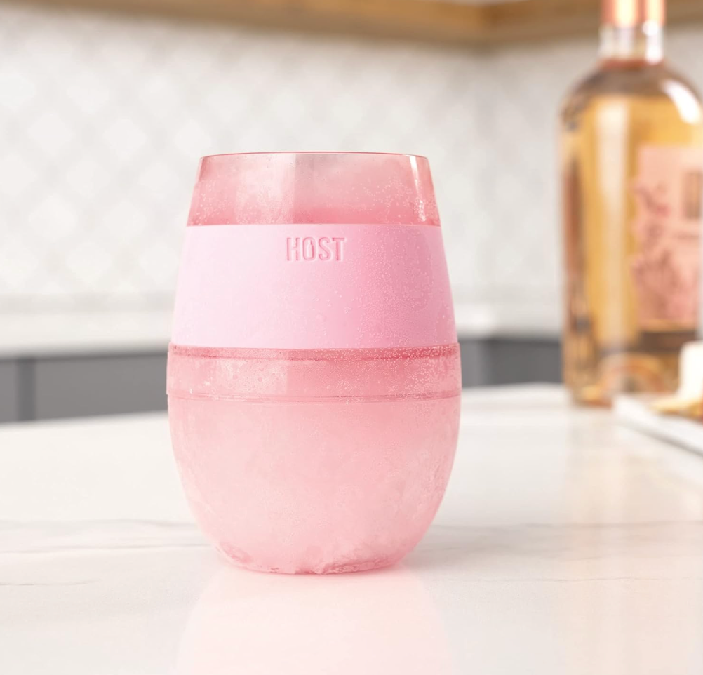 HOST Wine Freeze Gel Wine Glass, Set of 1, 8.5 oz - Pink