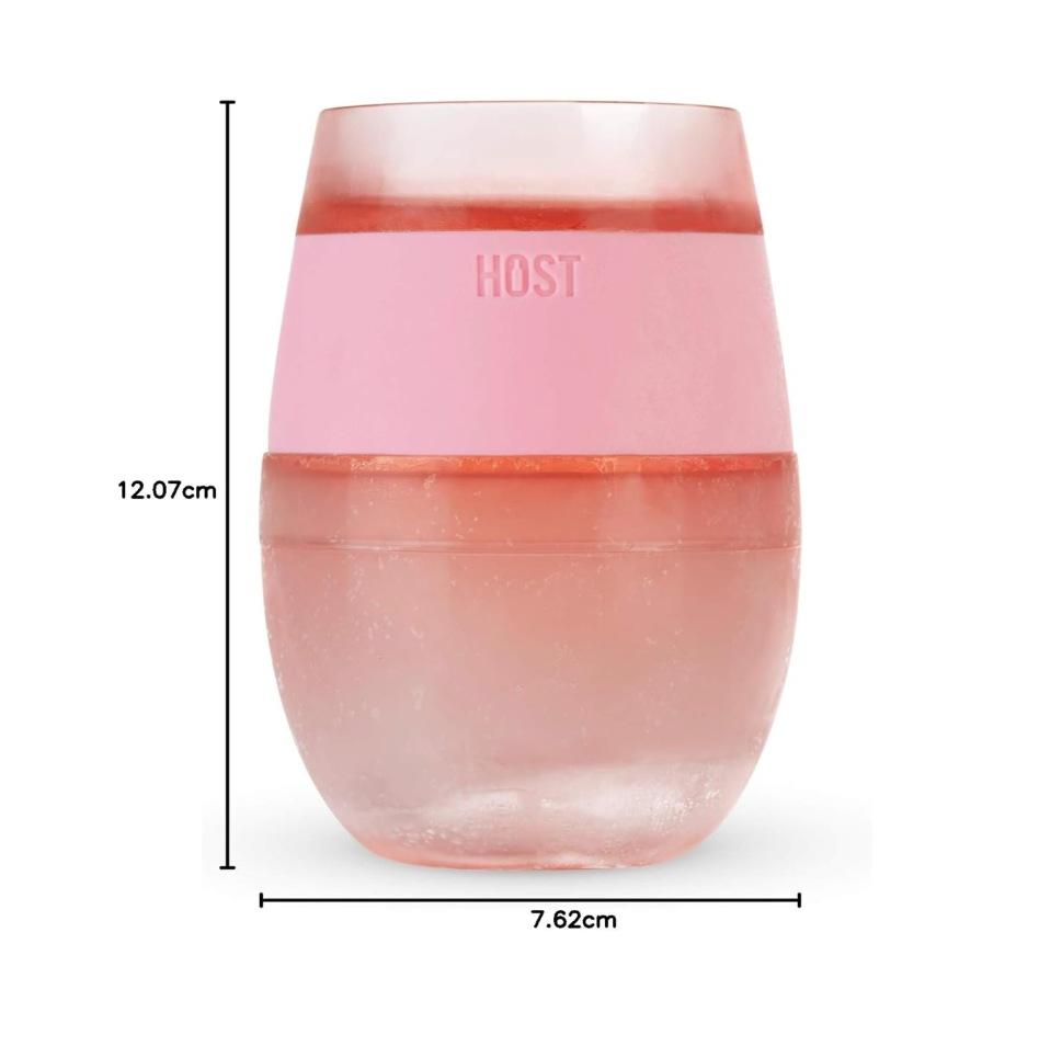 HOST Wine Freeze Gel Wine Glass, Set of 1, 8.5 oz - Pink