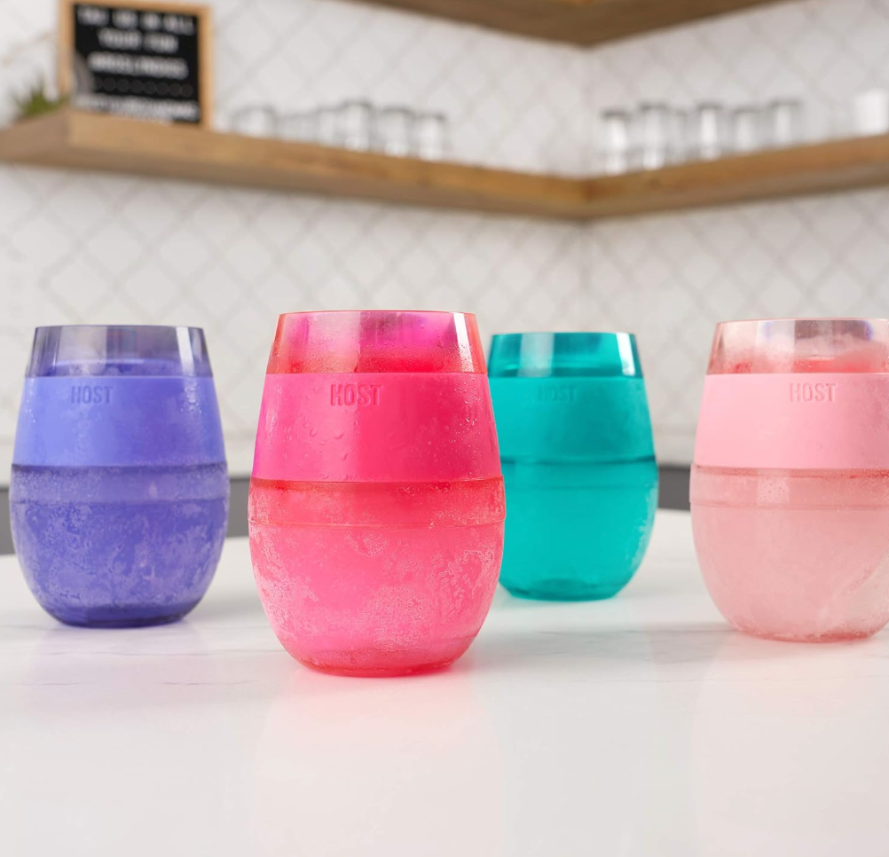 HOST Wine Freeze Gel Wine Glass, Set of 1, 8.5 oz - Pink