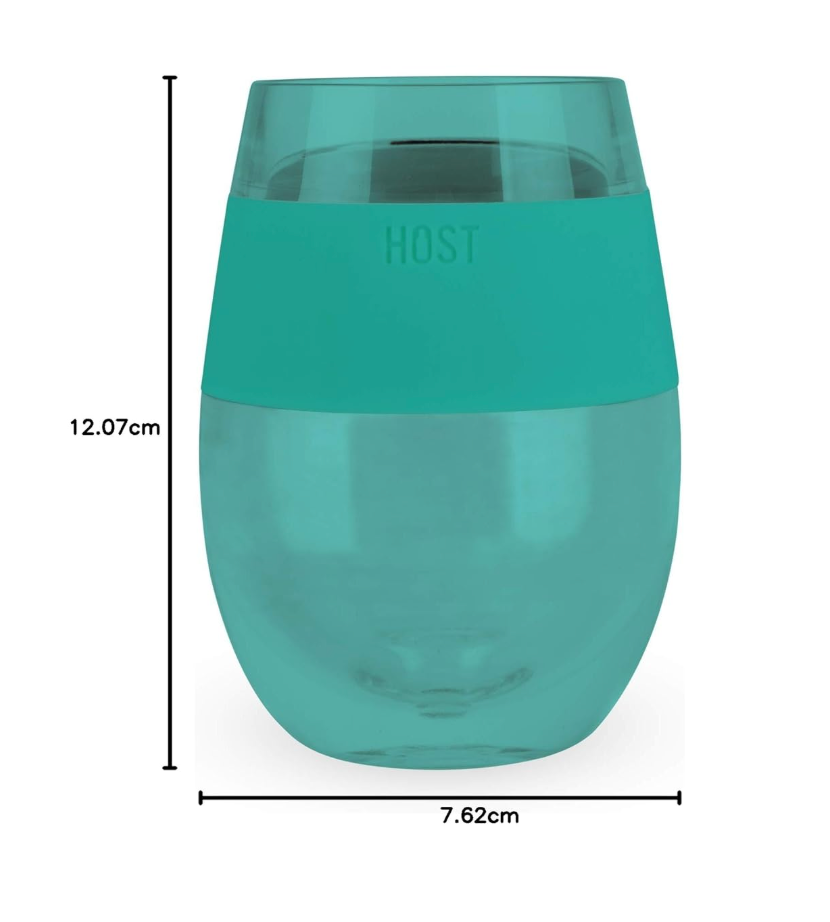 HOST Wine Freeze Gel Wine Glass, Set of 1, 8.5 oz - Translucent Green