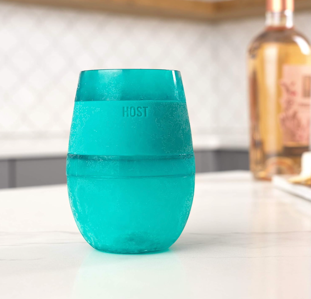 HOST Wine Freeze Gel Wine Glass, Set of 1, 8.5 oz - Translucent Green
