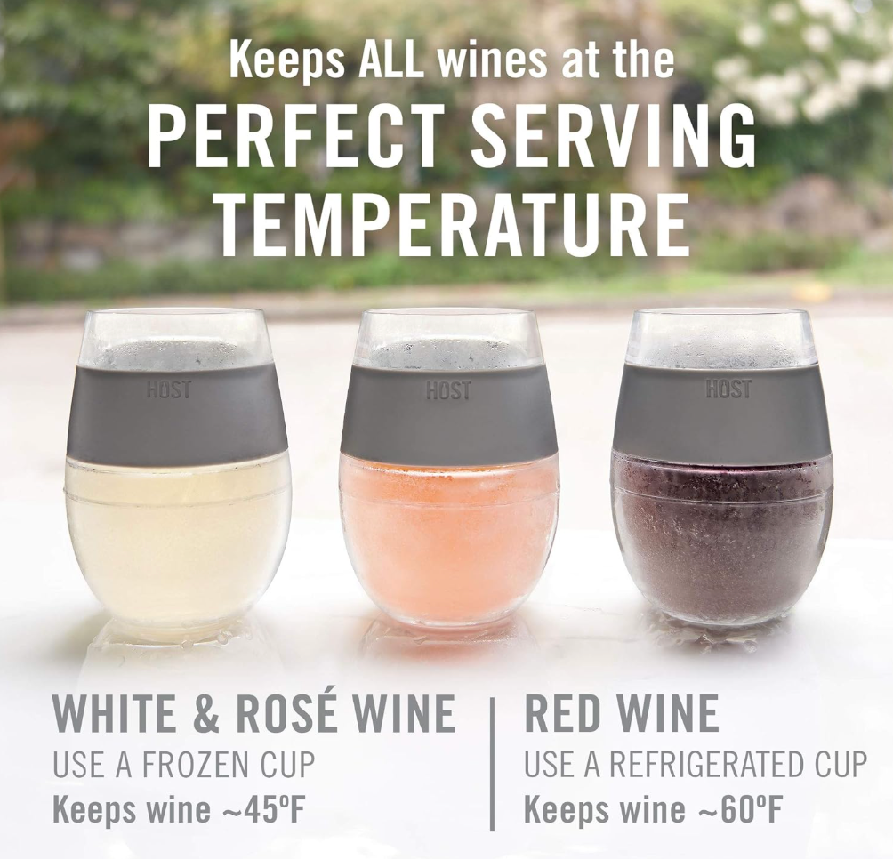 HOST Wine Freeze Gel Wine Glass, Set of 1, 8.5 oz - Translucent Green