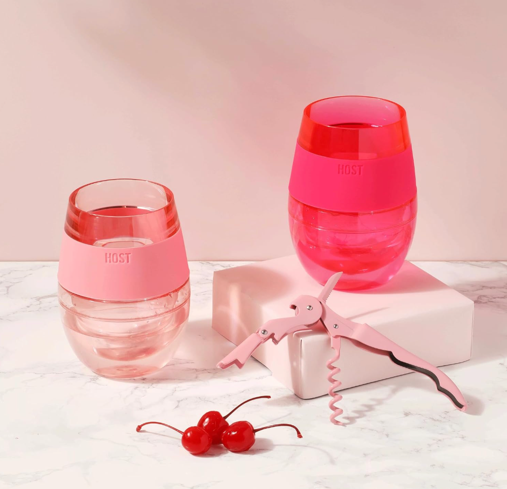 HOST Wine Freeze Gel Wine Glass, Set of 1, 8.5 oz - Translucent Magenta
