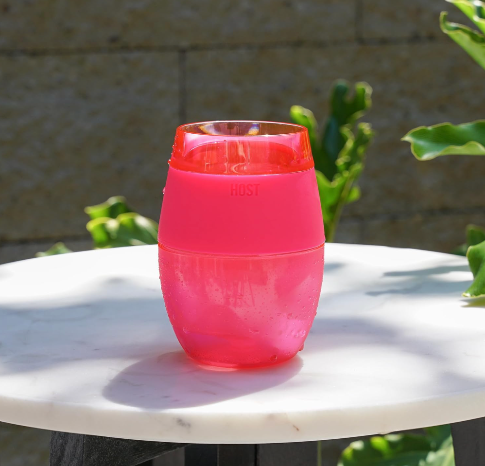 HOST Wine Freeze Gel Wine Glass, Set of 1, 8.5 oz - Translucent Magenta