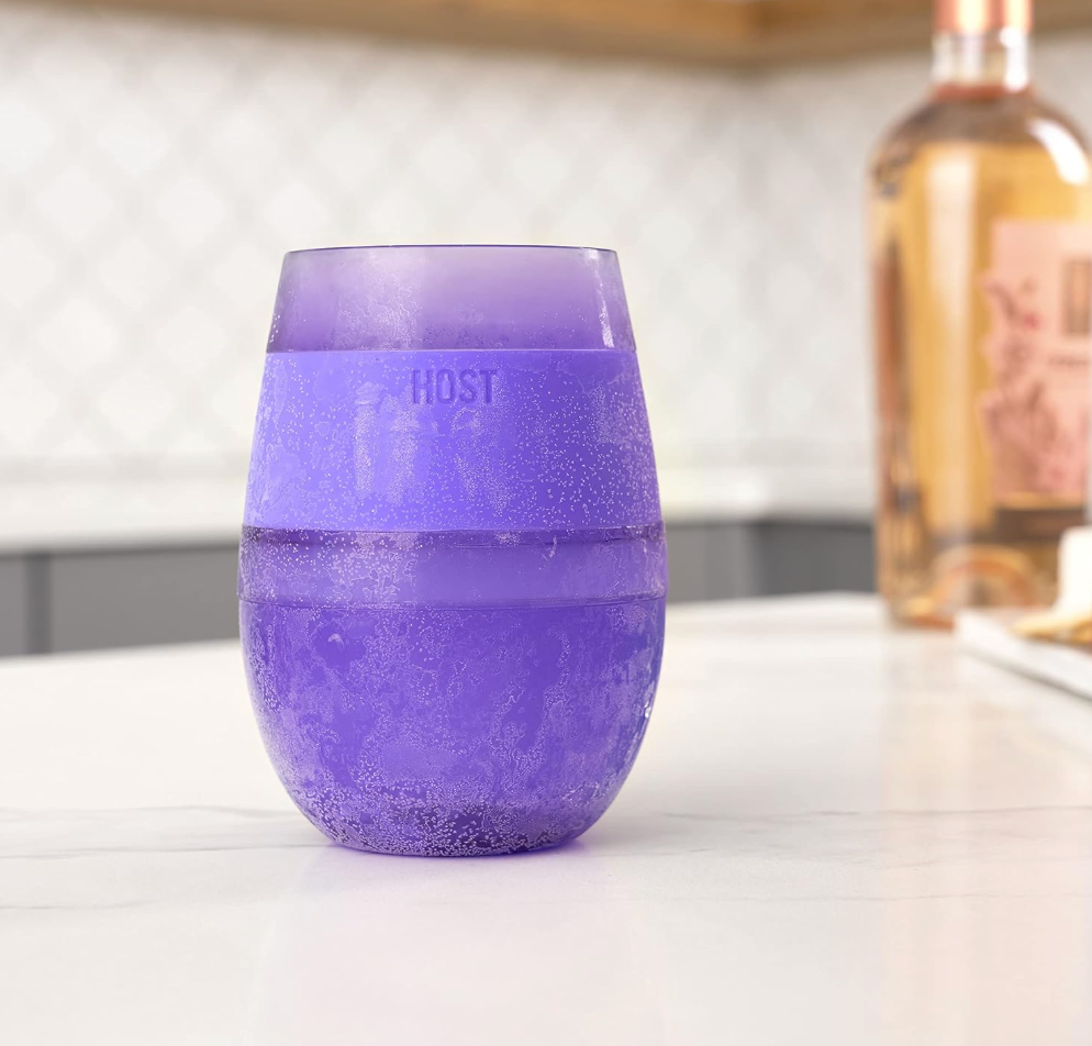 HOST Wine Freeze Gel Wine Glass, Set of 1, 8.5 oz - Translucent Purple