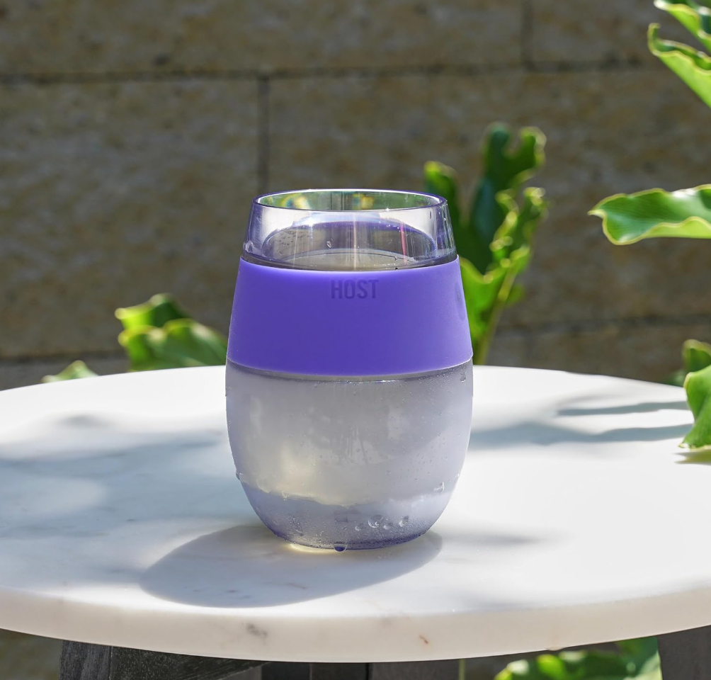 HOST Wine Freeze Gel Wine Glass, Set of 1, 8.5 oz - Translucent Purple