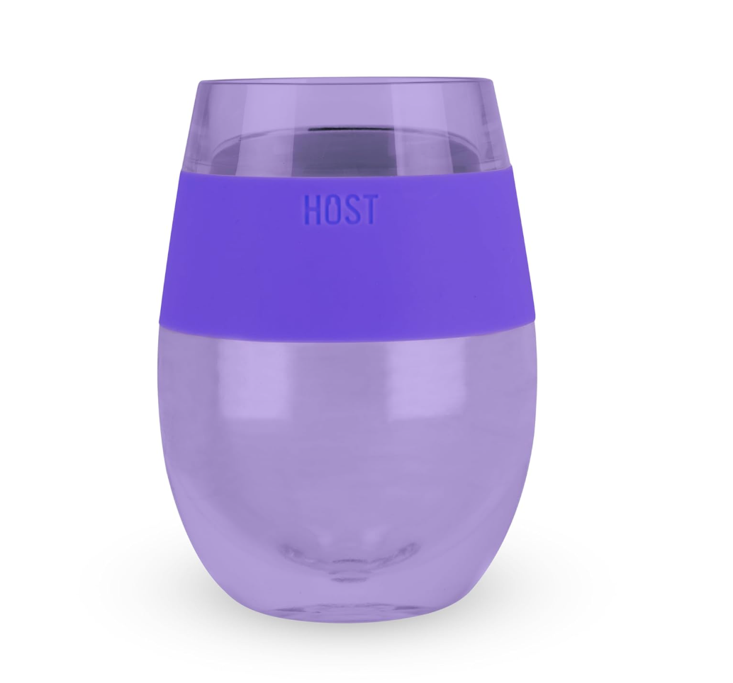 HOST Wine Freeze Gel Wine Glass, Set of 1, 8.5 oz - Translucent Purple