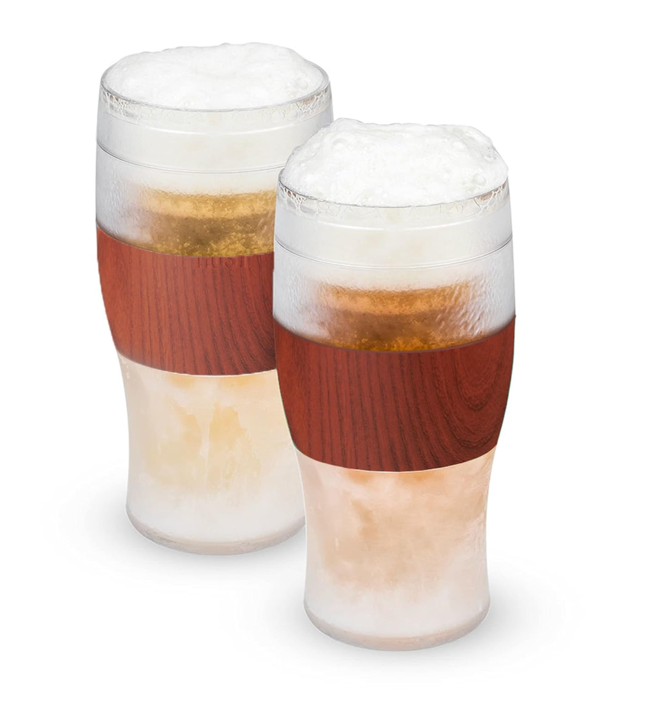 Host Beer Freeze Tumbler, 16oz (480ml), Set of 2 - Wood