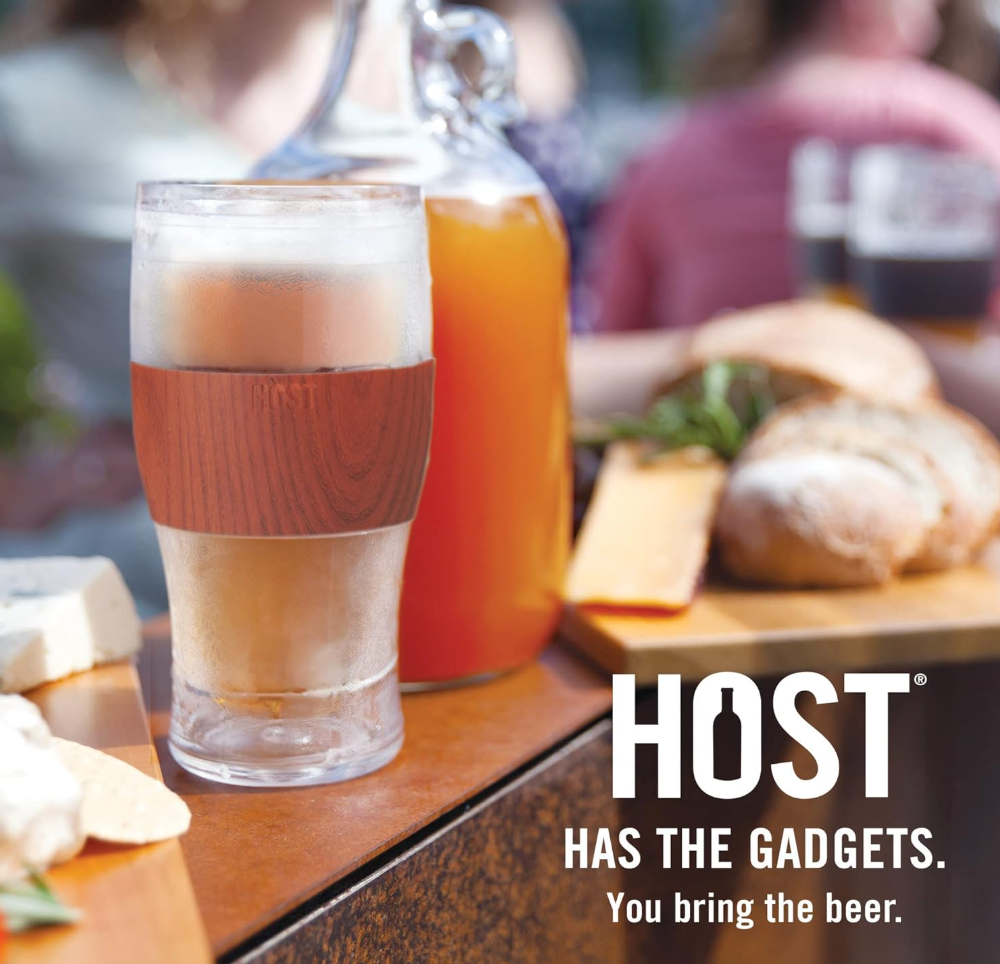 Host Beer Freeze Tumbler, 16oz, Set of 2 - Wood