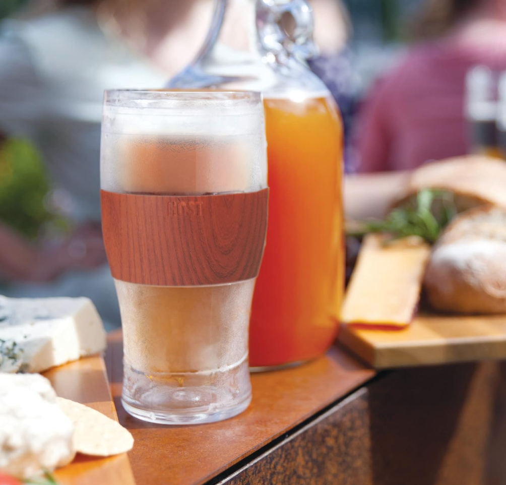 Host Beer Freeze Tumbler, 16oz, Set of 2 - Wood
