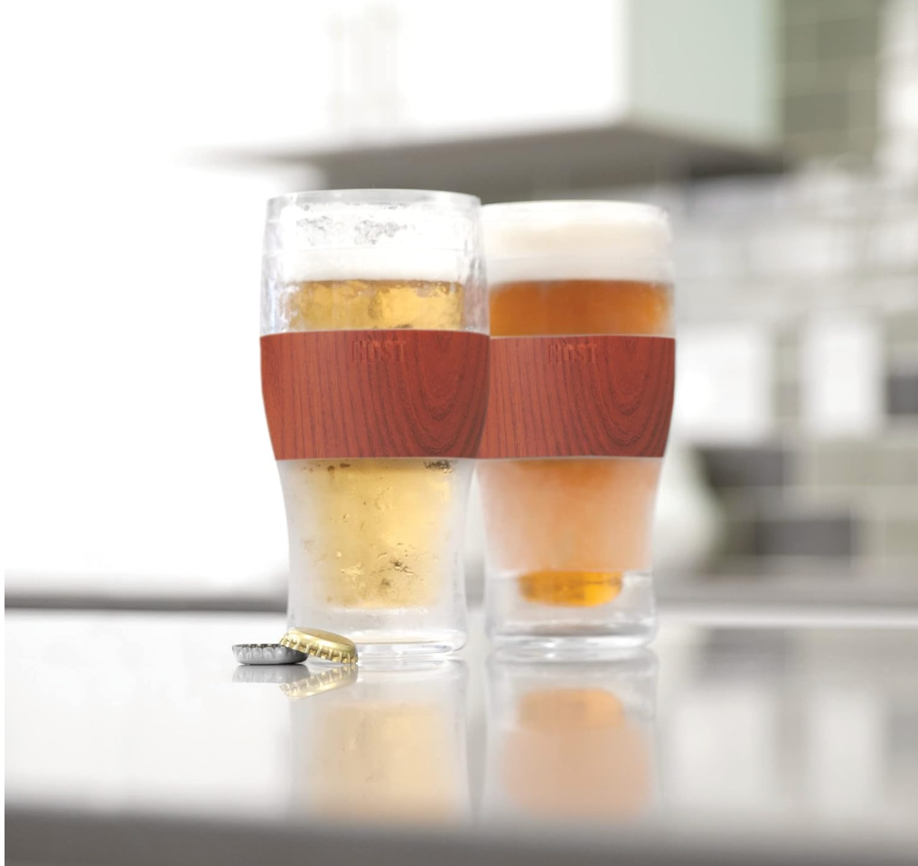 Host Beer Freeze Tumbler, 16oz, Set of 2 - Wood