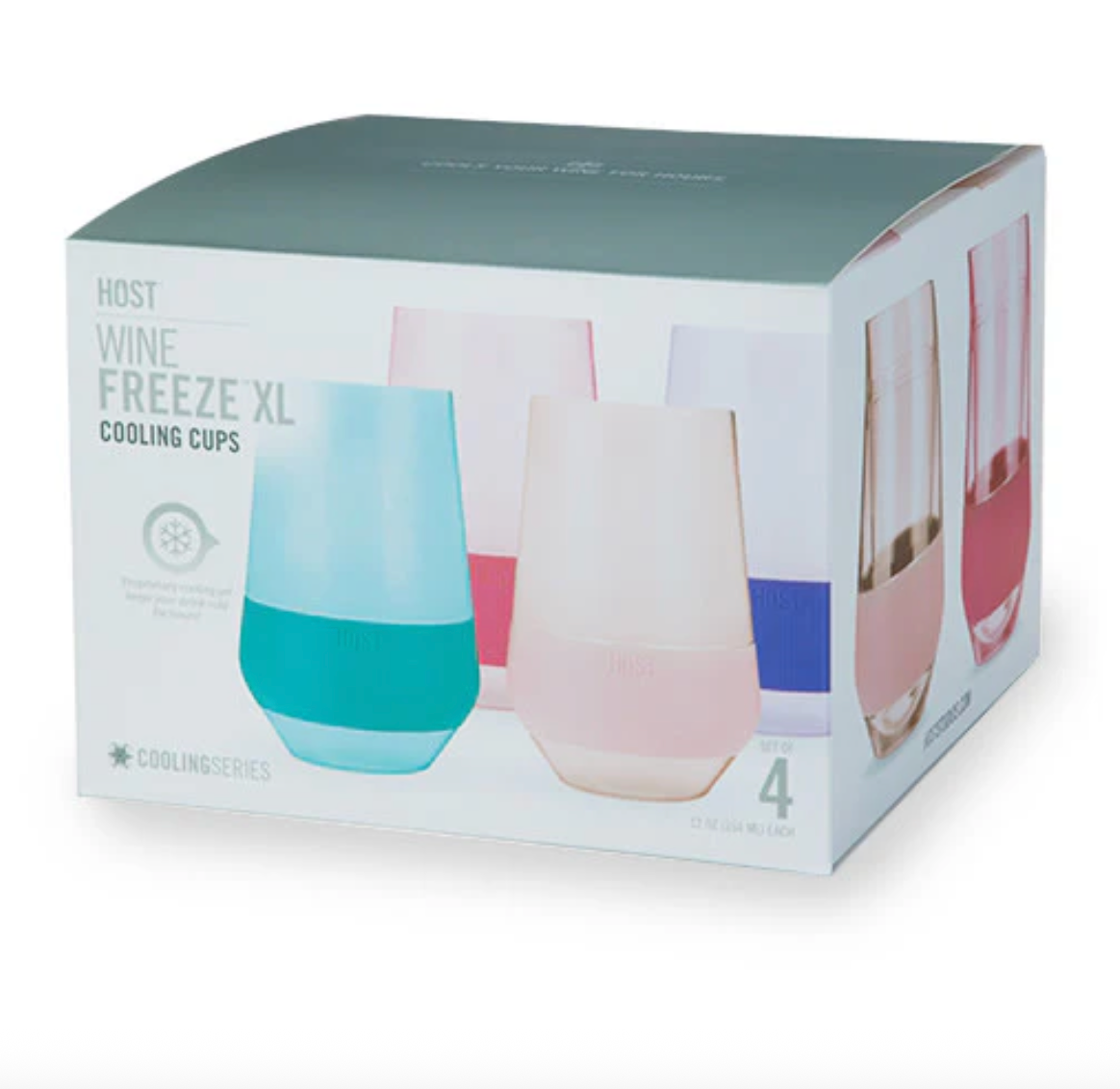 HOST Wine Freeze XL in Tinted Multicolour, Set Of 4
