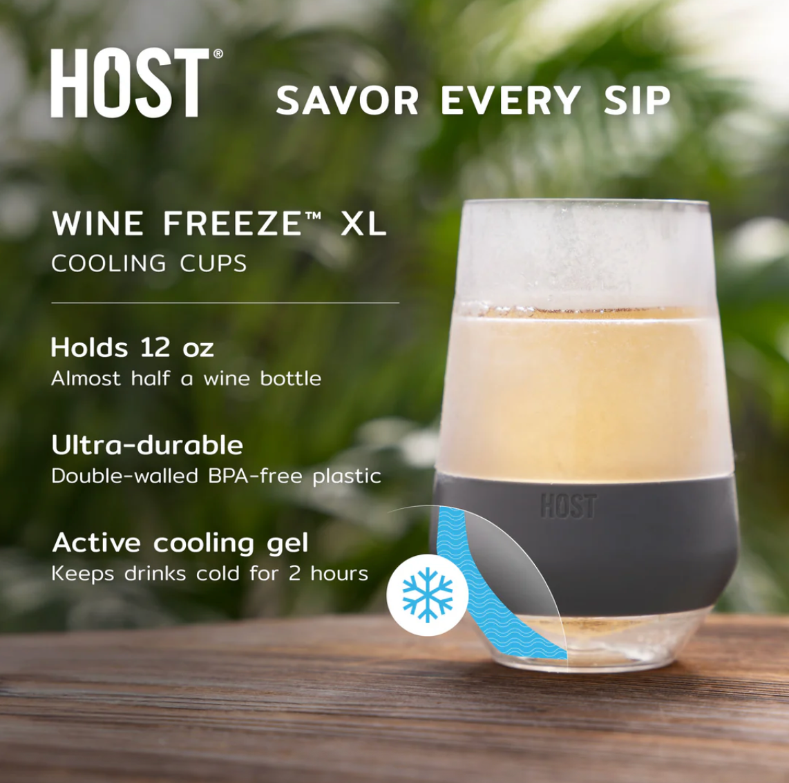 HOST Wine Freeze XL in Tinted Multicolour, Set Of 4