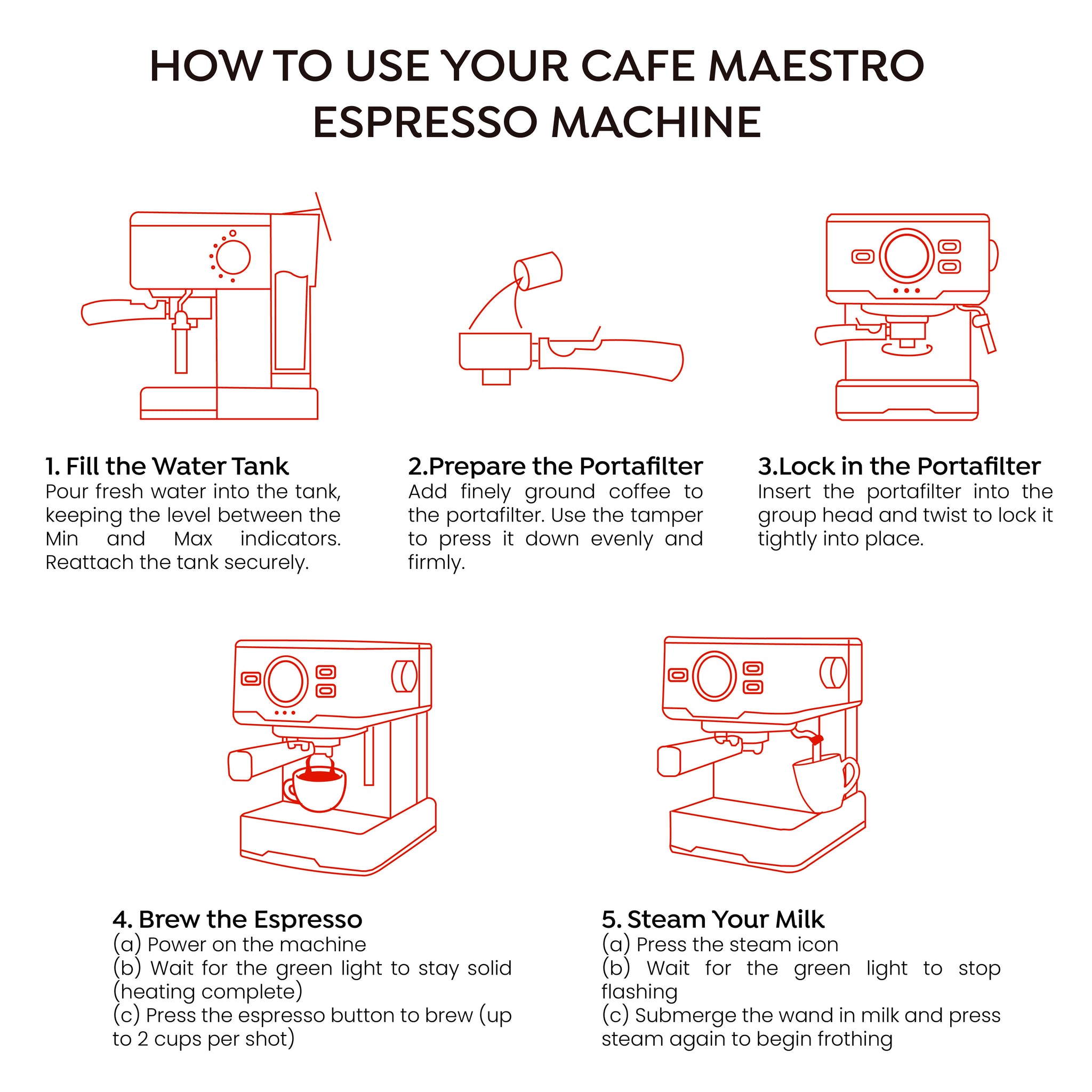 Cafe Maestro Espresso Machine