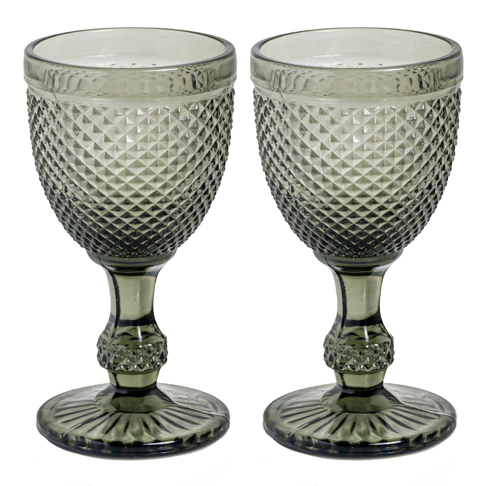 King’s Goblet Wine Glass 270ml - Set of 2, Smoke