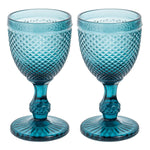 King’s Goblet Wine Glass 270ml - Set of 2, Blue