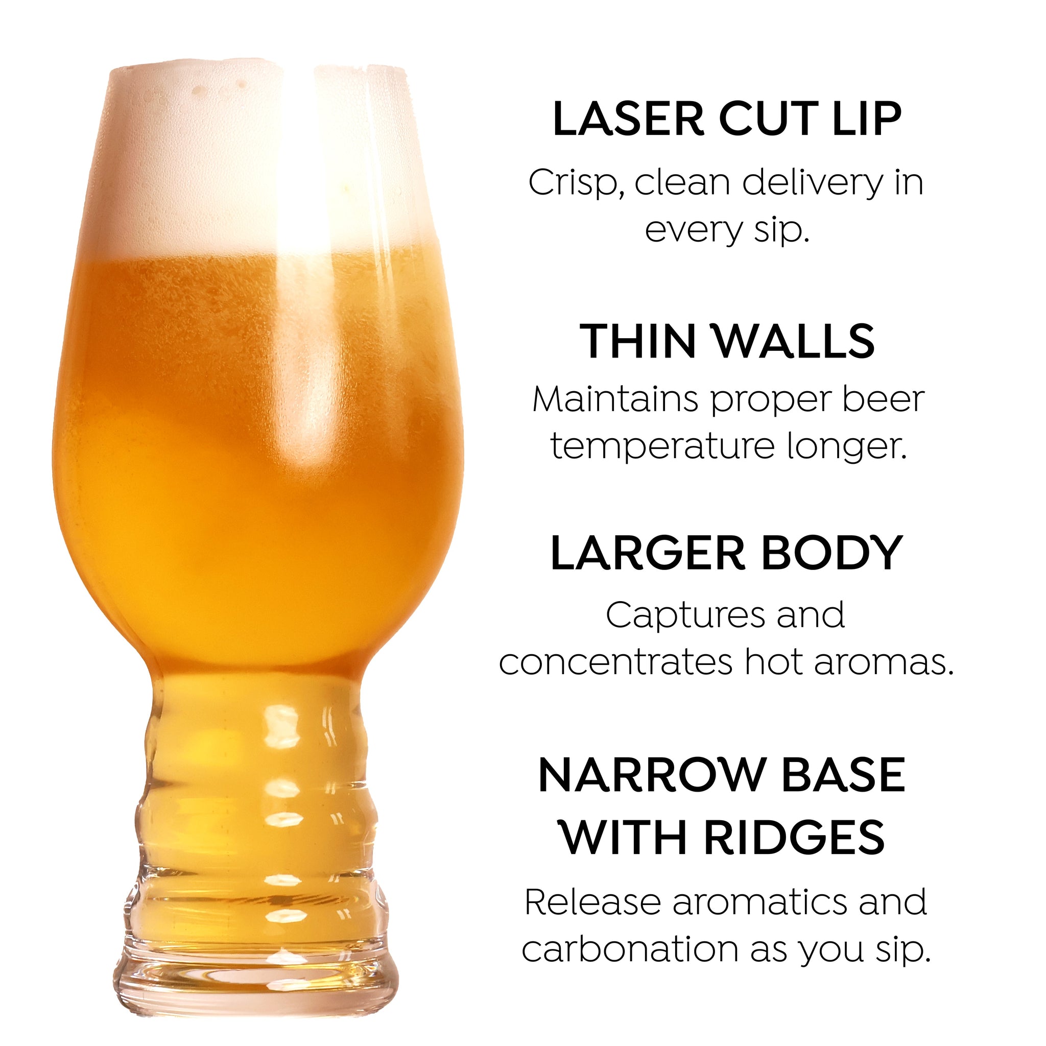 Craft IPA Beer Glass - Set Of 2, 410ml